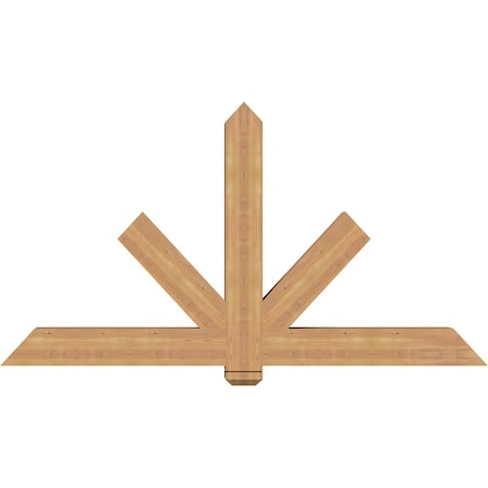 Ekena Millwork Kennewick Timber Gable Bracket, Western Red Cedar, 72"W x 39"H x 5 1/2"D x 5 1/2"F, 13/12 Pitch GBW072X39X0606KEN00SWR
